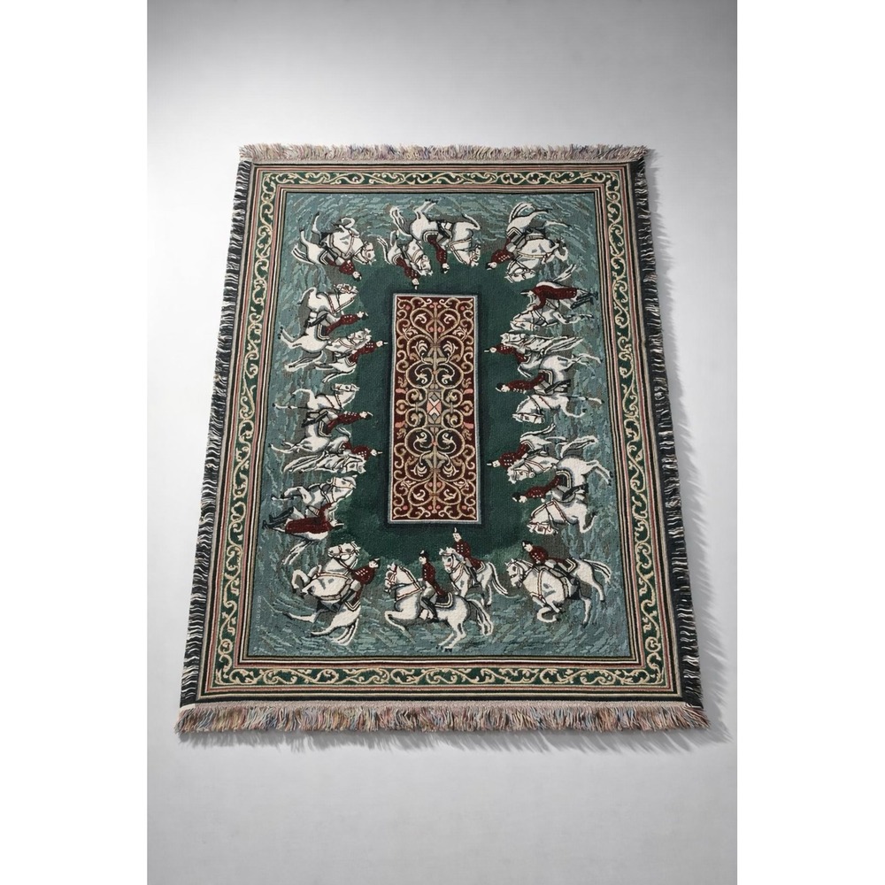 Vintage Goodwin Weavers Traditional Equestrian Hunt English Country Tapestry